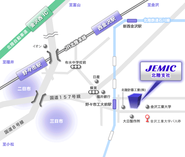 北陸支社地図