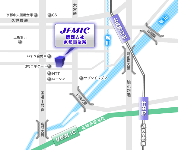 関西支社京都事業所地図